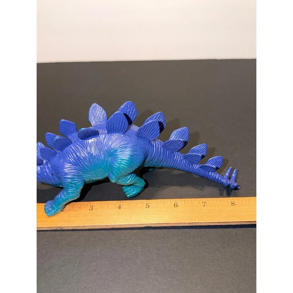 Ankyo Stegosaurus Dinosaur Action Figure Blue Teal Ombre Textured 8.5 Inch Toy